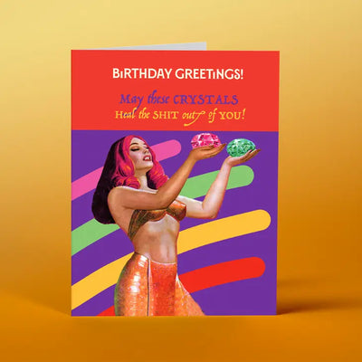 BIRTHDAY CRYSTALS HEAL CARD