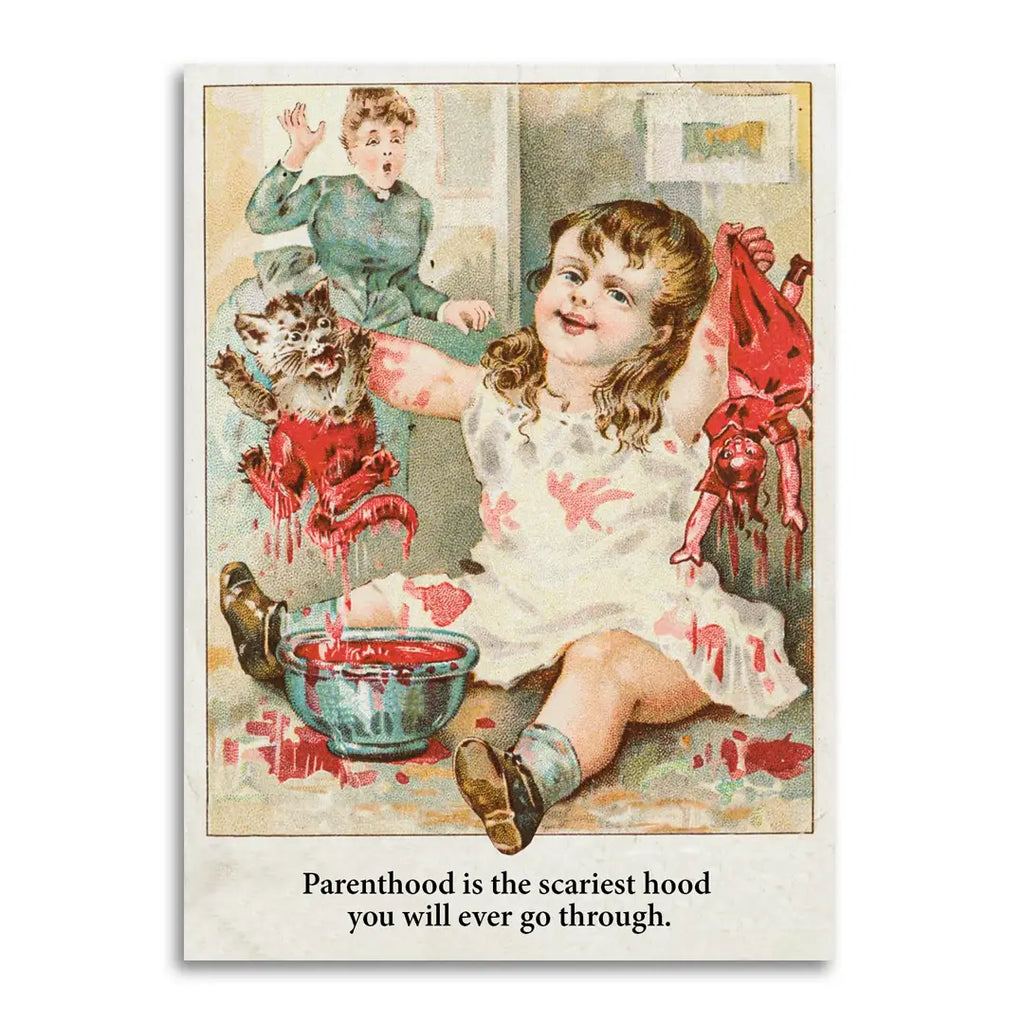 Parenthood Is the Scariest Hood - Baby Shower Card