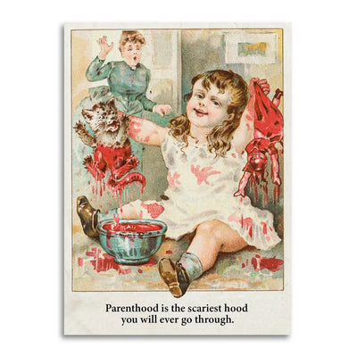 Parenthood Is the Scariest Hood - Baby Shower Card