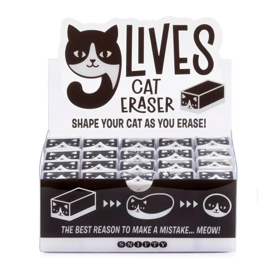 9 LIVES CAT ERASER DISPLAY OF 20