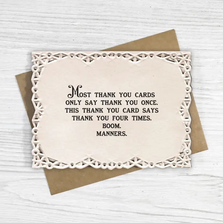 Repeated Thank You Card