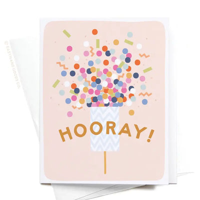 Hooray Confetti Popper Greeting Card