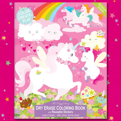 DRY ERASE COLORING BOOK - UNICORN LAND