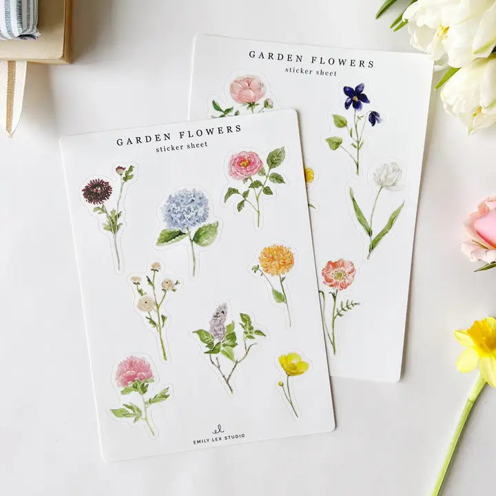 Garden Flowers Sticker Sheets