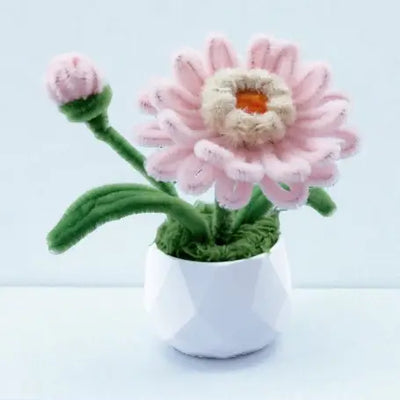 Gerbera Twist Art Floral Diy Kit – Chenille Flower Craft