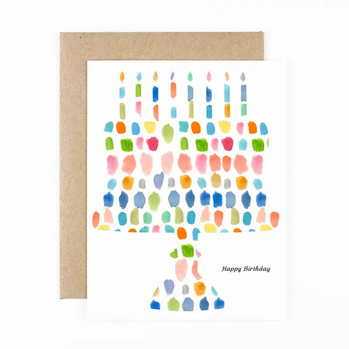 Paint Palette Birthday Cake Card