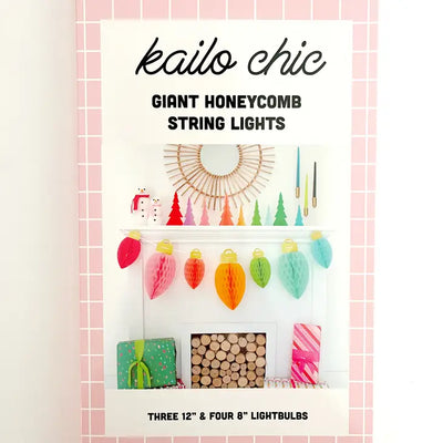 CHRISTMAS LIGHT BULB HONEYCOMB SET