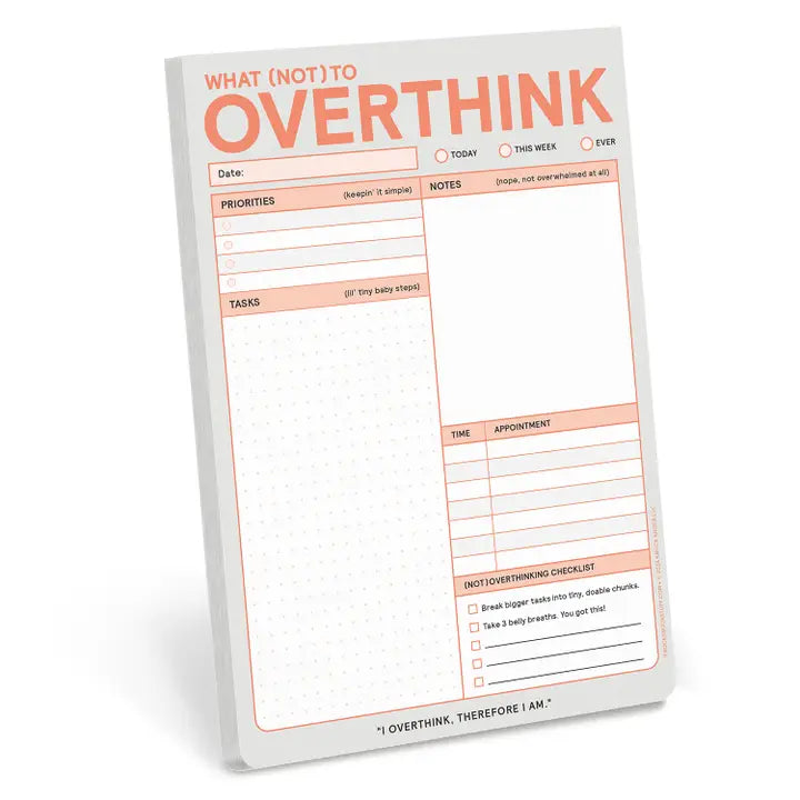 WHAT (NOT) TO OVERTHINK PAD (PASTEL VERSION)