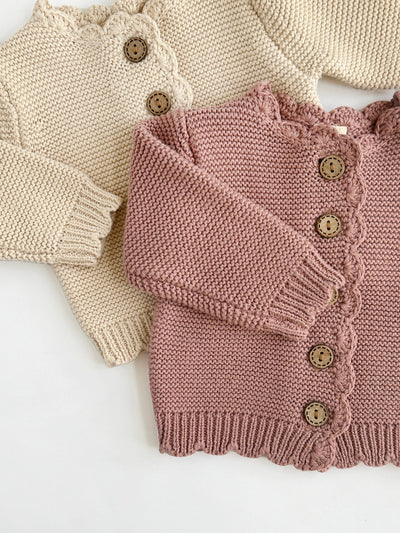 Baby Sophia Sweater - Dusty Pink