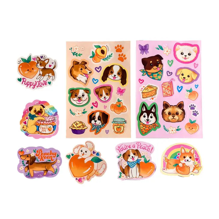 STICKIVILLE STICKERS: PUPPIES & PEACHES - SCENTED