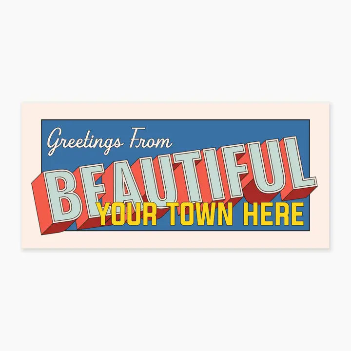 Greetings From Beautiful Spokane - 3" Vinyl Sticker
