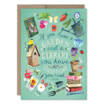 GARDEN & LIBRARY BIRTHDAY CARD