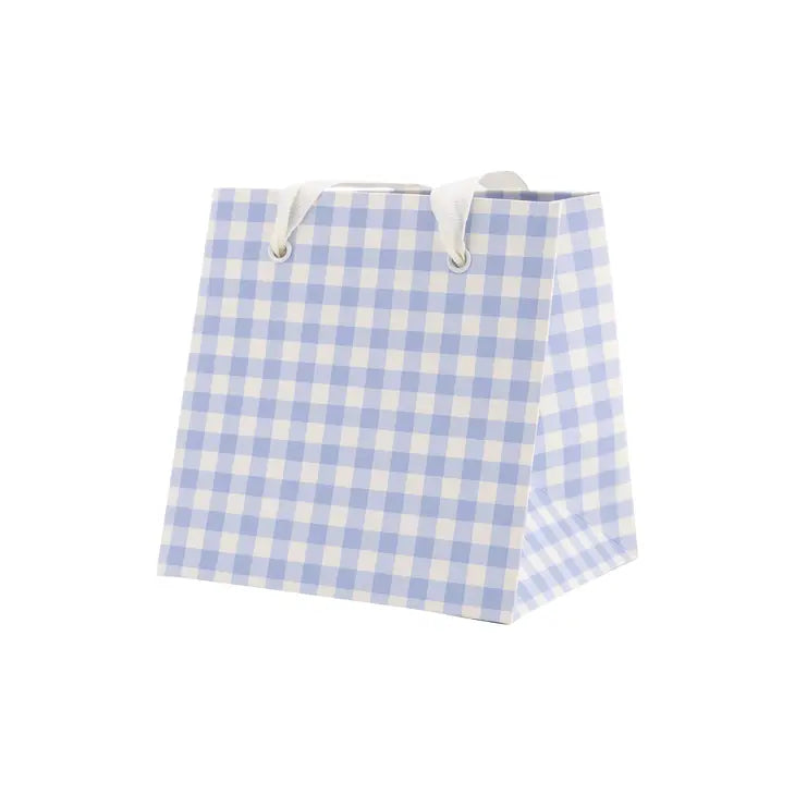PERIWINKLE GINGHAM GIFT BAG SET