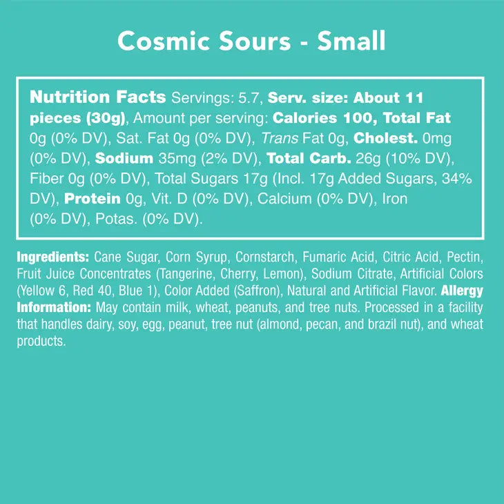 COSMIC SOUR GUMMY CANDIES