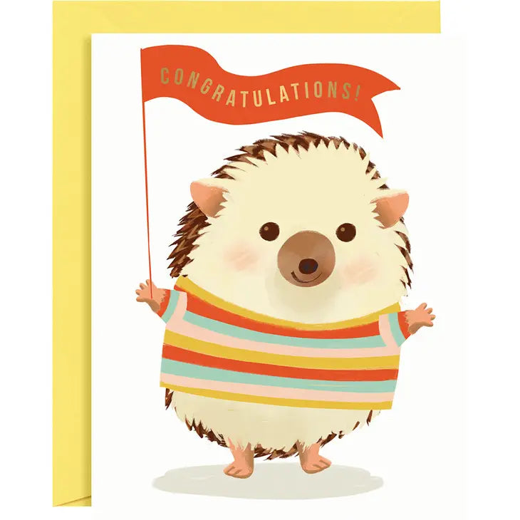 HEDGIE CONGRATS CONGRATULATIONS CARD