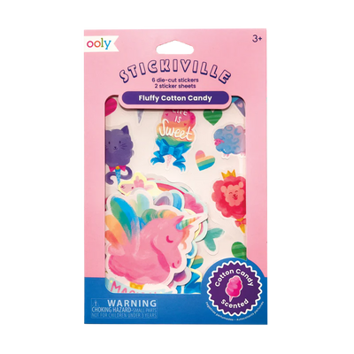 STICKIVILLE FLUFFY COTTON CANDY SCENTED STICKERS