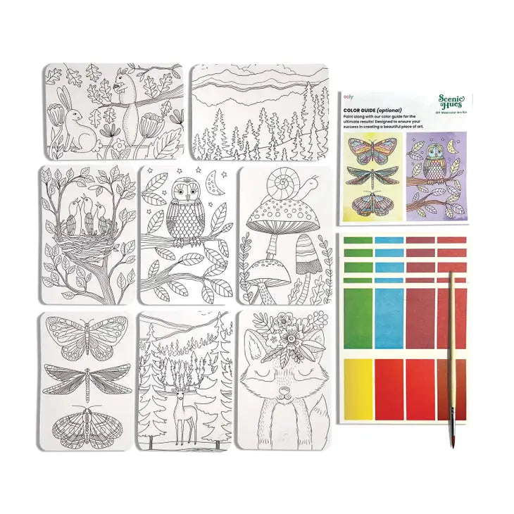 SCENIC HUES D.I.Y. WATERCOLOR KIT FOREST ADVENTURE