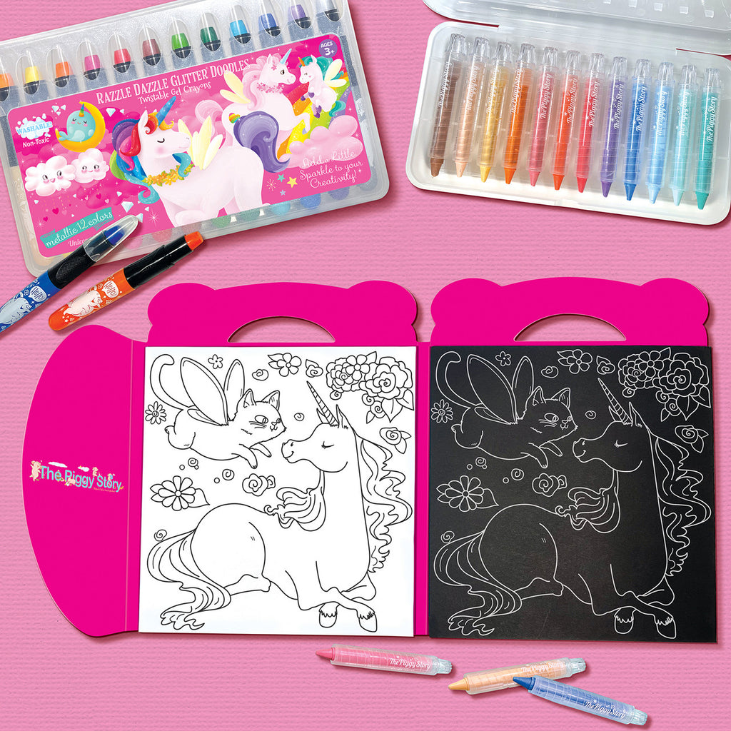 COLOR ON BLACK & WHITE - UNICORN FANTASY