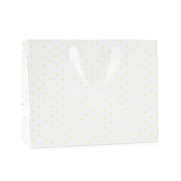 Large Gold Swiss Dot Gift Bag