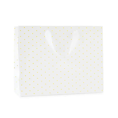 Large Gold Swiss Dot Gift Bag