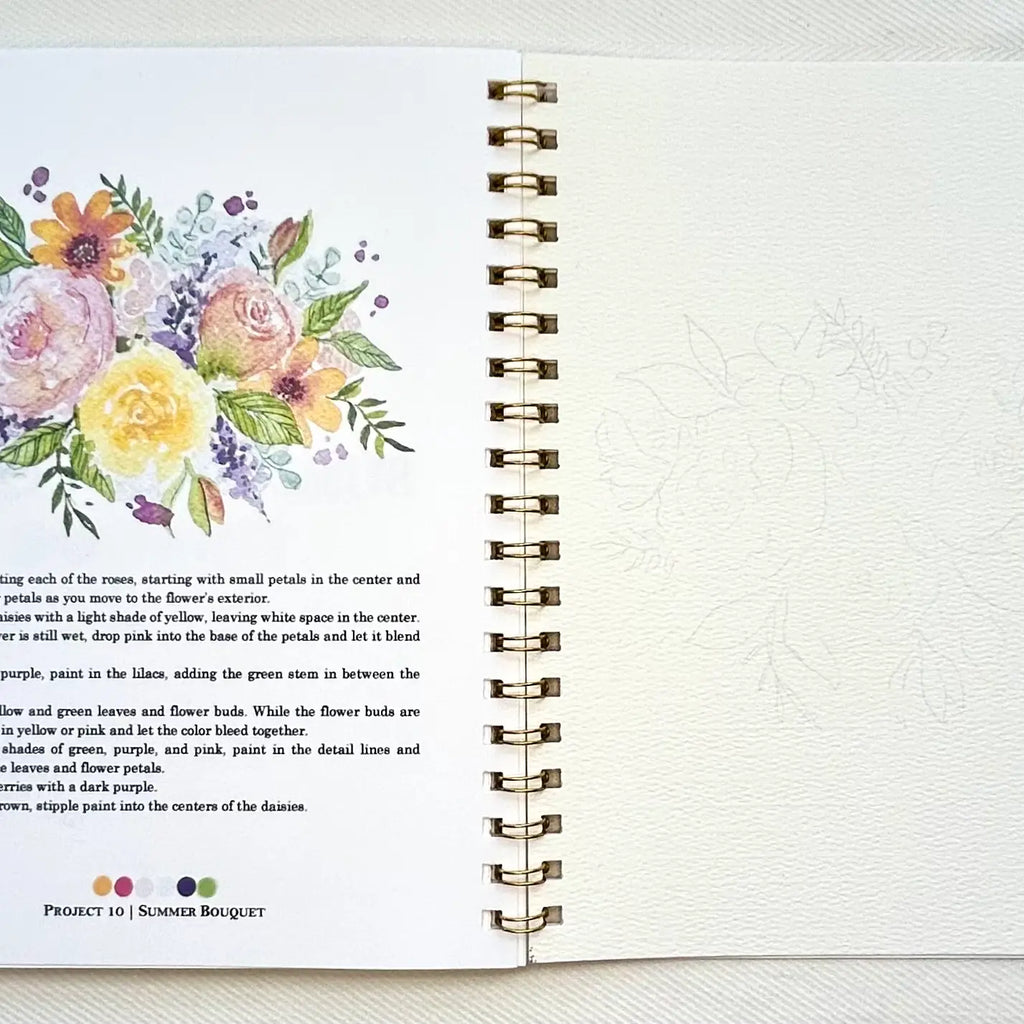 Flowers Watercolor Workbook