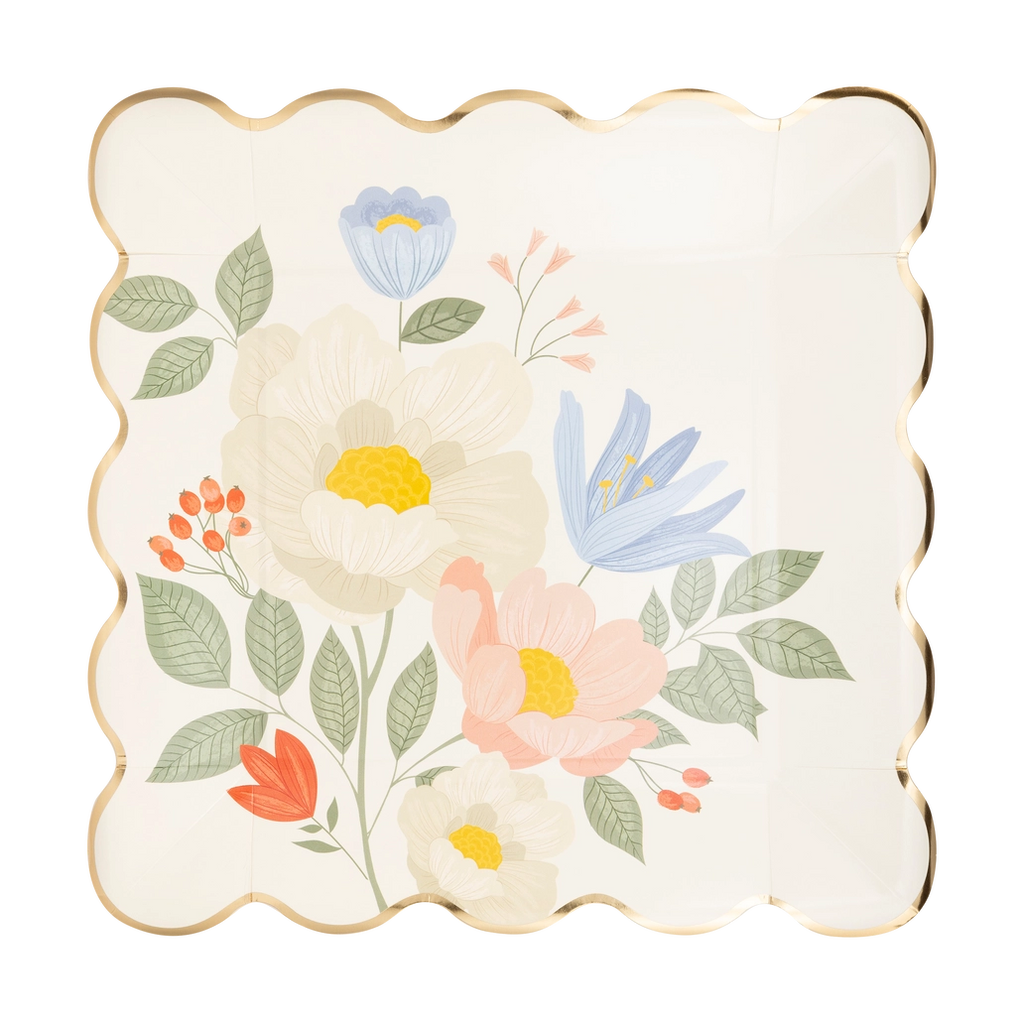 Floral Corner Plate