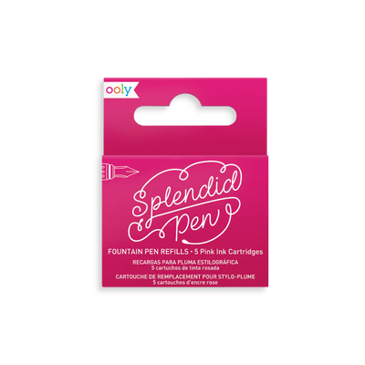 SPLENDID FOUNTAIN PEN INK REFILLS - PINK INK