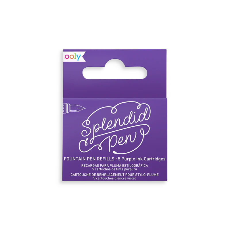 SPLENDID FOUNTAIN PEN INK REFILLS - PURPLE INK