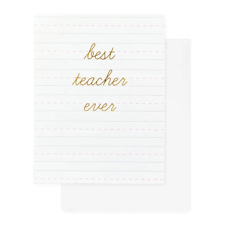 BEST TEACHER EVER, SCRIPT CARD