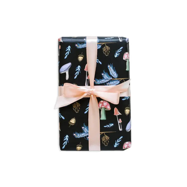 PINE + MUSHROOM WOODLAND WRAPPING PAPER