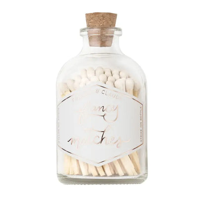 FANCY MATCHES: WHITE SMALL MATCH JAR