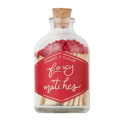 FANCY MATCHES: RED SMALL MATCH JAR