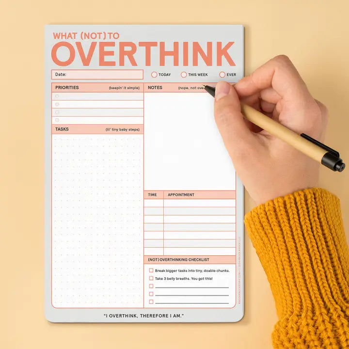 WHAT (NOT) TO OVERTHINK PAD (PASTEL VERSION)