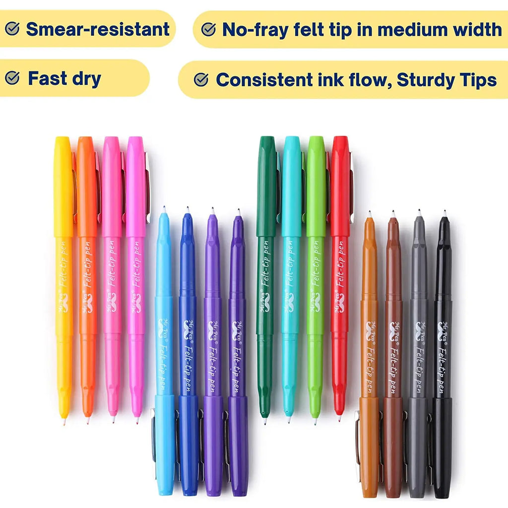 Mr. Pen Felt Tip Pens - 16 Pack