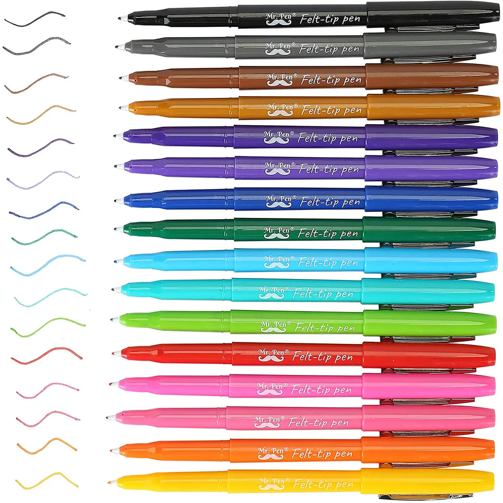 Mr. Pen Felt Tip Pens - 16 Pack