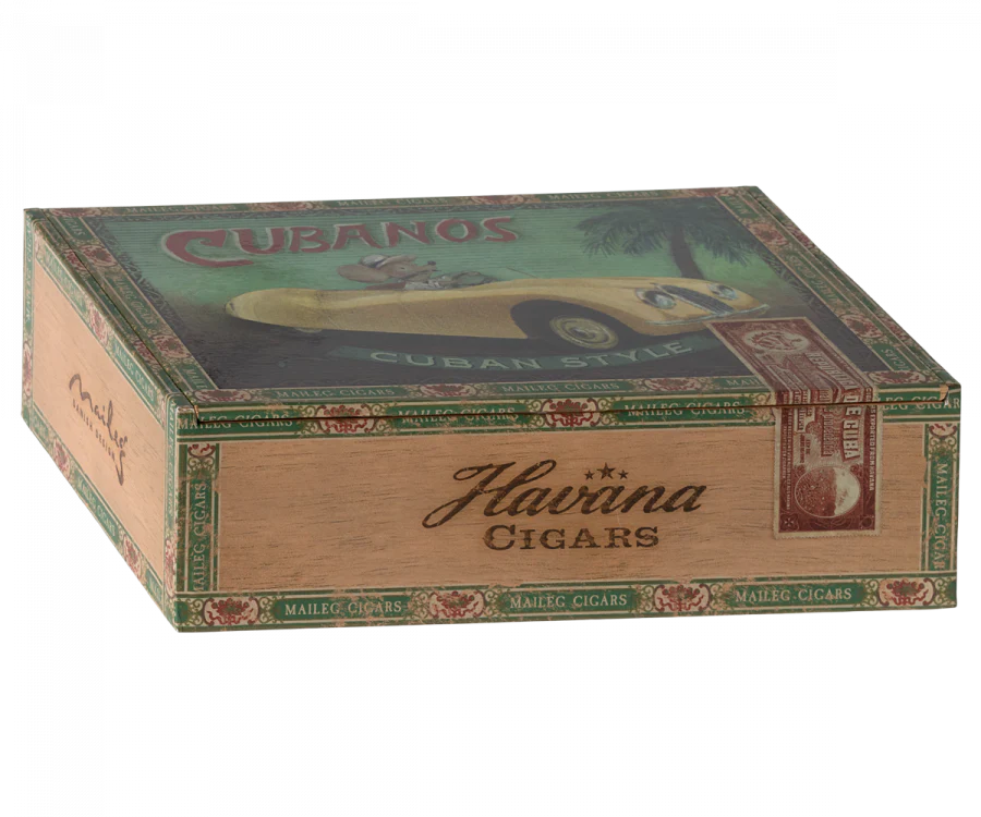 GRANDMA AND GRANDPA MICE IN CIGARBOX