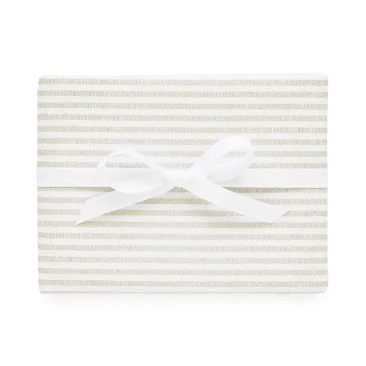 GREY TICKING STRIPE - GIFT WRAP ROLL