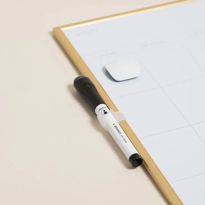 MAGNETIC MONTHLY CALENDAR GOLD FRAMED DRY ERASE BOARD - 16