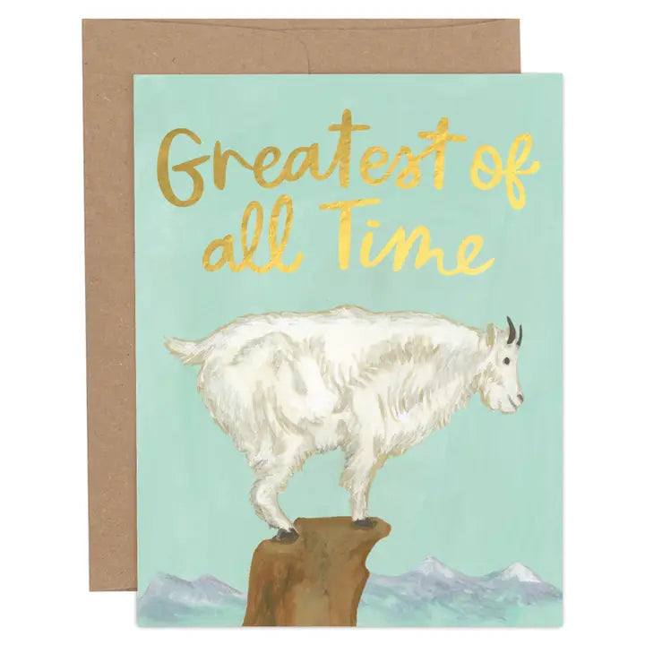 Greatest of All Time Goat Greeting Card