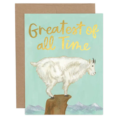 Greatest of All Time Goat Greeting Card