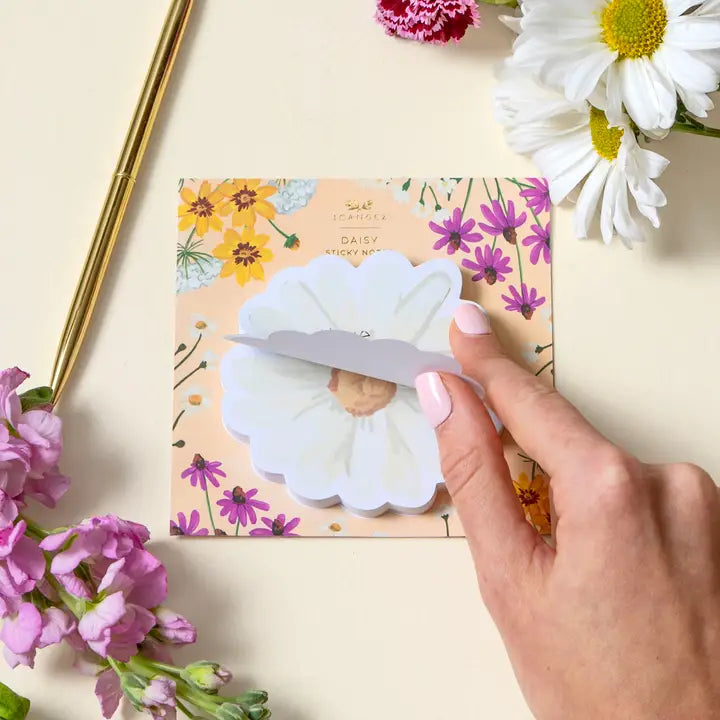 Vintage Blooms Daisy Sticky Notes