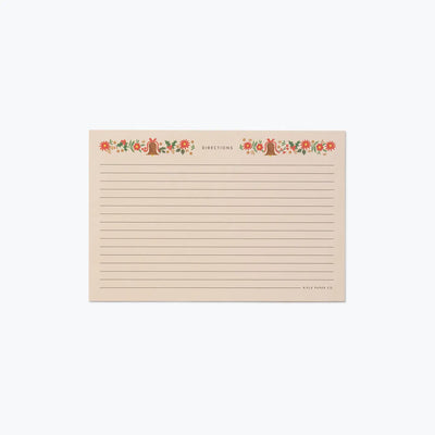 Pack of 12 Holly Jolly Recipe Cards