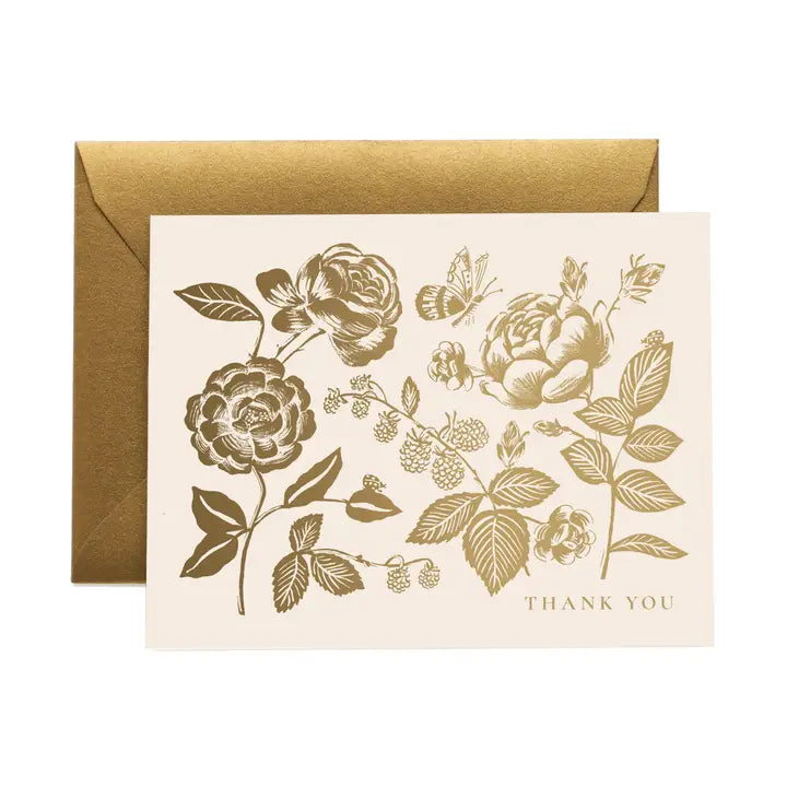 Boxed Set of English Rose Thank You Cards