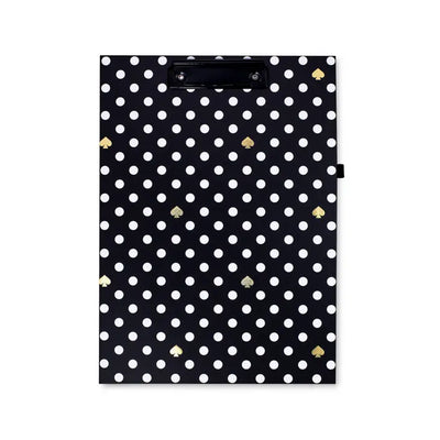 CLIPBOARD FOLIO - POLKA DOTS (BLACK/WHITE)