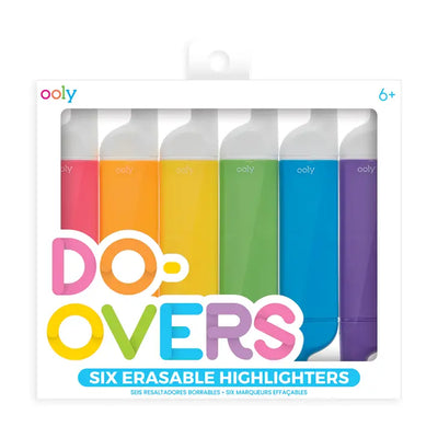 DO-OVER ERASABLE HIGHLIGHTERS - SET OF 6