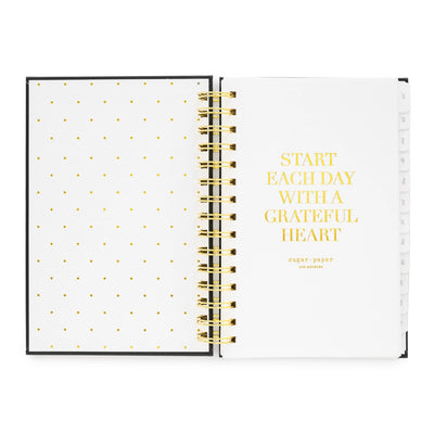 2025 Black Small Spiral Planner