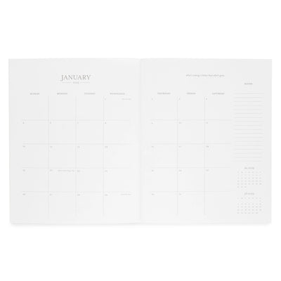 2025 Black Swiss Dot Monthly Planner