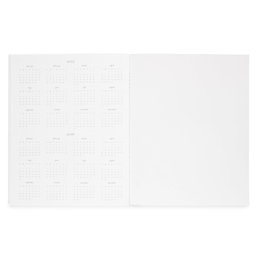 2025 Black Swiss Dot Monthly Planner