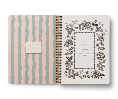 2025 Roses 12-Month Softcover Spiral Planner