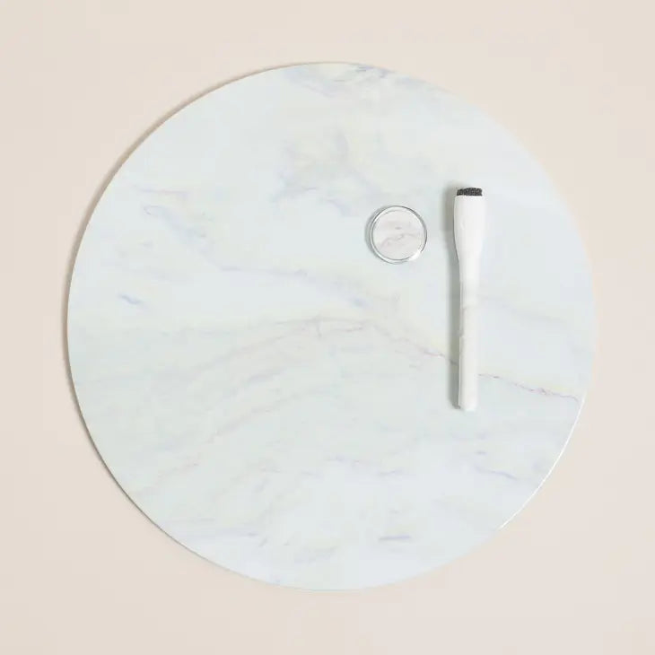 ROUND MARBLE DRY ERASE BOARD - 12"